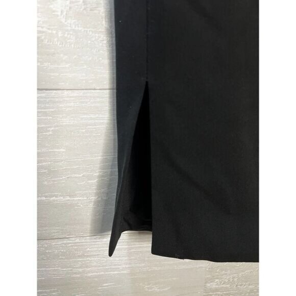 J.Crew Womens Black Pencil Skirt With Elastic‎ Waist & Back Slit - Size 4 - Picture 4 of 6